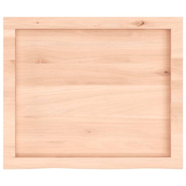 vidaXL Ράφι Τοίχου 60x50x(2-4)cm από Ακατέργαστο Μασίφ Ξύλο Δρυός 1 τεμ.
