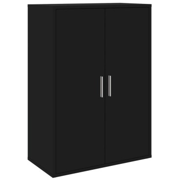 vidaXL Βοηθητικά Ντουλάπια 2 τεμ. Μαύρη 60x31x84cm Επεξεργ. Ξύλο