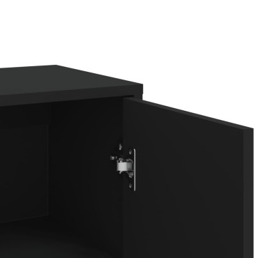 vidaXL Βοηθητικά Ντουλάπια 2 τεμ. Μαύρη 60x31x84cm Επεξεργ. Ξύλο