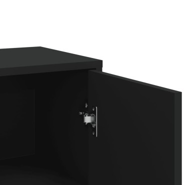 vidaXL Βοηθητικά Ντουλάπια 3 τεμ. Μαύρη 60x31x84cm Επεξεργ. Ξύλο