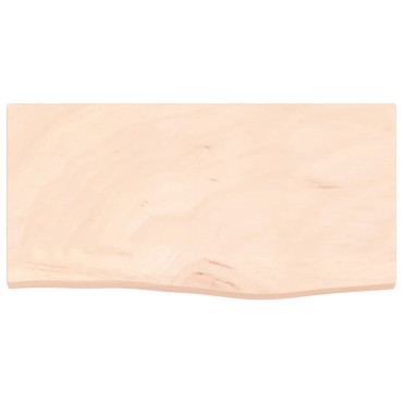 vidaXL Ράφι Τοίχου 60x30x(2-4)cm από Ακατέργαστο Μασίφ Ξύλο Δρυός 1 τεμ.