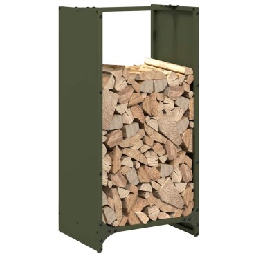 vidaXL Ράφι Καυσόξυλων 40x30x80 εκ. Χάλυβας ψυχρής έλασης