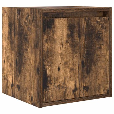 vidaXL Κομοδίνο Επιτοίχιο Καπνιστή Δρυς 38x34x40cm 1 τεμ.