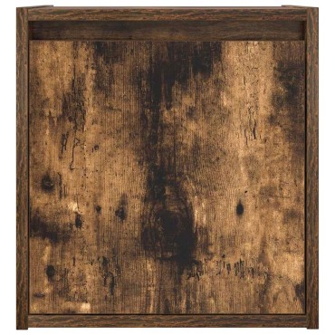 vidaXL Κομοδίνο Επιτοίχιο Καπνιστή Δρυς 38x34x40cm 1 τεμ.