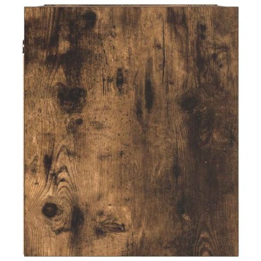 vidaXL Κομοδίνο Επιτοίχιο Καπνιστή Δρυς 38x34x40cm 1 τεμ.