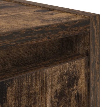 vidaXL Κομοδίνο Επιτοίχιο Καπνιστή Δρυς 38x34x40cm 1 τεμ.
