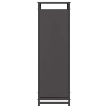 vidaXL Ράφι για καυσόξυλα Μαύρο 90x28x90 cm Ατσάλι ψυχρής έλασης