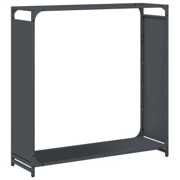 vidaXL Ράφι για καυσόξυλα Ανθρακί 90x28x90 cm Ατσάλι ψυχρής έλασης