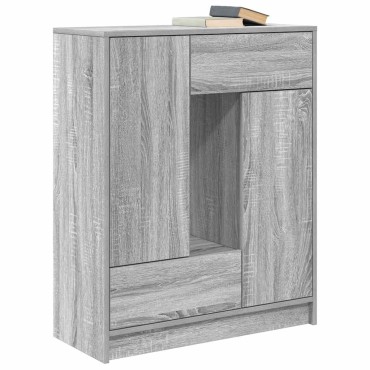 vidaXL Συρταριέρα με Συρτάρια και Πόρτες Γκρι Sonoma 73x31x90 εκ 1 τεμ.