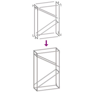 vidaXL Ράφι για καυσόξυλα Μαύρο 60x25x100 εκ. Ατσάλι ψυχρής έλασης