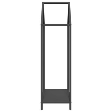 vidaXL Ράφι για καυσόξυλα Μαύρο 40x25x90 εκ. Ατσάλι ψυχρής έλασης
