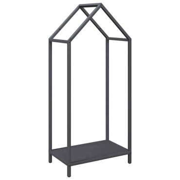 vidaXL Ράφι για καυσόξυλα Ανθρακί 40x25x90 εκ. Ατσάλι ψυχρής έλασης