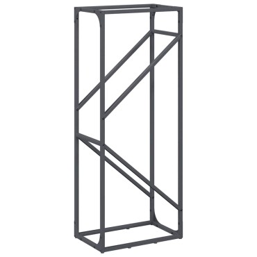 vidaXL Ράφι για καυσόξυλα Ανθρακί 40x25x100 εκ. Ατσάλι ψυχρής έλασης