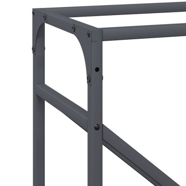 vidaXL Ράφι για καυσόξυλα Ανθρακί 40x25x100 εκ. Ατσάλι ψυχρής έλασης