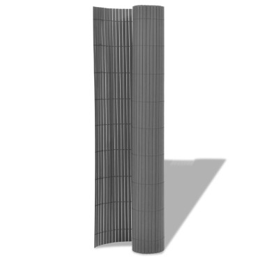 vidaXL Περίφραξη Κήπου Διπλής Όψης Γκρι 150x500cm από PVC