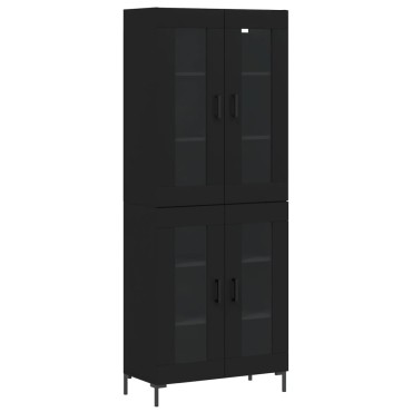 vidaXL Ντουλάπι Μαύρο 69,5x34x180cm από Επεξεργασμένο Ξύλο 1 τεμ.