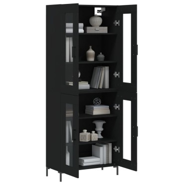vidaXL Ντουλάπι Μαύρο 69,5x34x180cm από Επεξεργασμένο Ξύλο 1 τεμ.