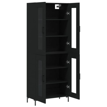 vidaXL Ντουλάπι Μαύρο 69,5x34x180cm από Επεξεργασμένο Ξύλο 1 τεμ.