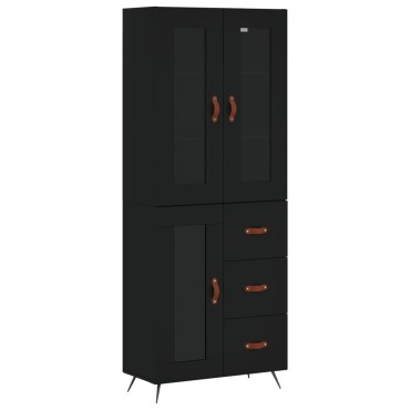 vidaXL Ντουλάπι Μαύρο 69,5x34x180cm από Επεξεργασμένο Ξύλο 1 τεμ.