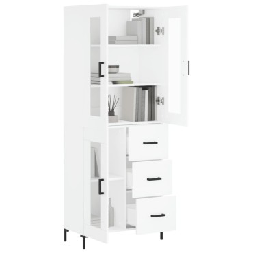 vidaXL Ντουλάπι Λευκό 69,5x34x180cm από Επεξεργασμένο Ξύλο 1 τεμ.