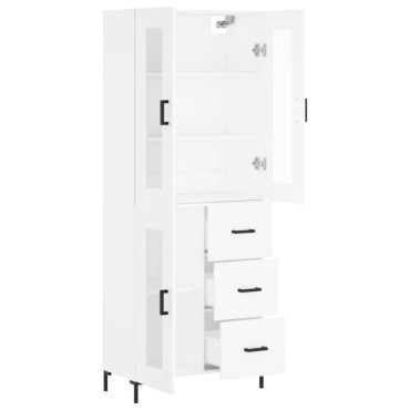 vidaXL Ντουλάπι Λευκό 69,5x34x180cm από Επεξεργασμένο Ξύλο 1 τεμ.