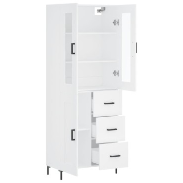 vidaXL Ντουλάπι Λευκό 69,5x34x180cm από Επεξεργασμένο Ξύλο 1 τεμ.