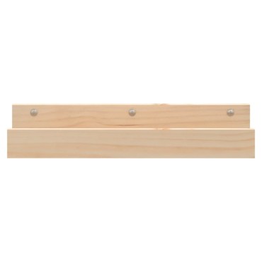 vidaXL Ράφια Τοίχου 2 τεμ. 50x12x9cm από Μασίφ Ξύλο Πεύκου