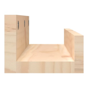 vidaXL Ράφια Τοίχου 2 τεμ. 50x12x9cm από Μασίφ Ξύλο Πεύκου