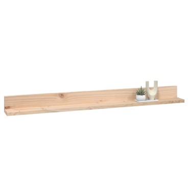 vidaXL Ράφια Τοίχου 2 τεμ. 110x11x9cm από Μασίφ Ξύλο Πεύκου