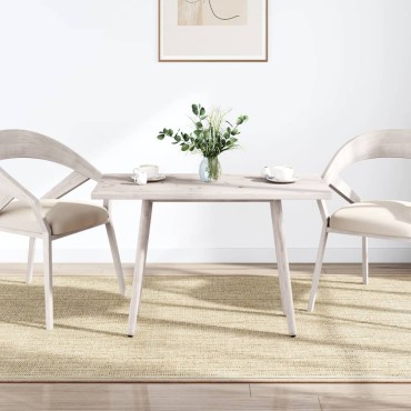 vidaXL Επιφάνεια Τραπεζιού Ορθογ. Λευκή 110x55x2,5cm από Μασίφ Πεύκο 1 τεμ.