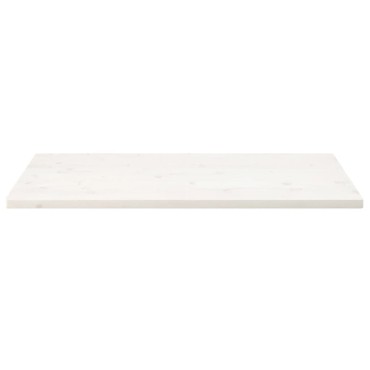 vidaXL Επιφάνεια Τραπεζιού Ορθογ. Λευκή 110x55x2,5cm από Μασίφ Πεύκο 1 τεμ.