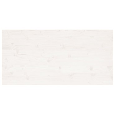 vidaXL Επιφάνεια Τραπεζιού Ορθογ. Λευκή 110x55x2,5cm από Μασίφ Πεύκο 1 τεμ.