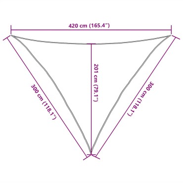 vidaXL Πανί Σκίασης Τερακότα 3 x 3 x 4,2 μ. από HDPE 160 γρ/μ²