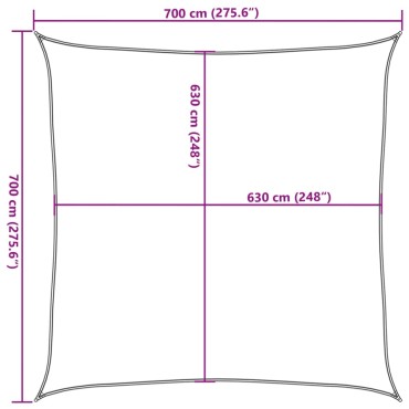 vidaXL Πανί Σκίασης Ανοιχτό Πράσινο 7 x 7 μ. από HDPE 160 γρ./μ²
