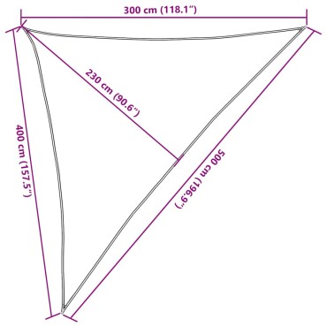 vidaXL Πανί Σκίασης Τερακότα 3 x 4 x 5 μ. από HDPE 160 γρ./μ²
