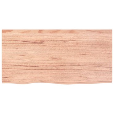 vidaXL Ράφι Τοίχου Ανοιχτό Καφέ 80x40x(2-4)cm Επεξ. Μασίφ Ξύλο Δρυός 1 τεμ.