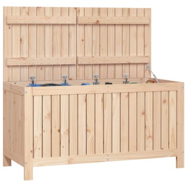 vidaXL Μπαούλο Αποθήκευσης Κήπου 121x55x64cm από Μασίφ Ξύλο Πεύκου 1 τεμ.