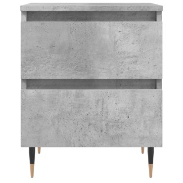 vidaXL Κομοδίνο Γκρι Σκυροδέματος 40x35x50cm από Επεξεργασμένο Ξύλο 1 τεμ.