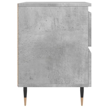 vidaXL Κομοδίνο Γκρι Σκυροδέματος 40x35x50cm από Επεξεργασμένο Ξύλο 1 τεμ.