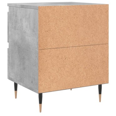 vidaXL Κομοδίνο Γκρι Σκυροδέματος 40x35x50cm από Επεξεργασμένο Ξύλο 1 τεμ.