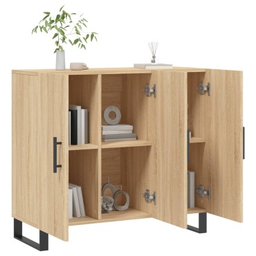 vidaXL Ντουλάπι Sonoma δρυς 90x34x80cm Επεξεργασμένο Ξύλο 1 τεμ.