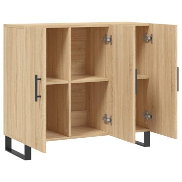 vidaXL Ντουλάπι Sonoma δρυς 90x34x80cm Επεξεργασμένο Ξύλο 1 τεμ.