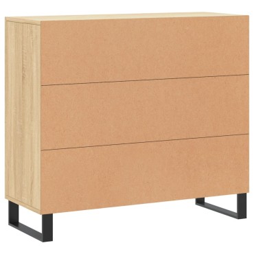 vidaXL Ντουλάπι Sonoma δρυς 90x34x80cm Επεξεργασμένο Ξύλο 1 τεμ.