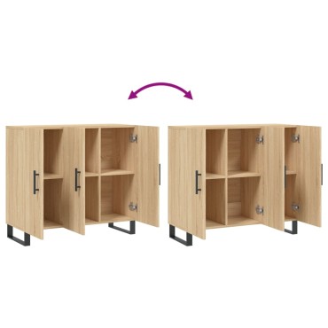 vidaXL Ντουλάπι Sonoma δρυς 90x34x80cm Επεξεργασμένο Ξύλο 1 τεμ.