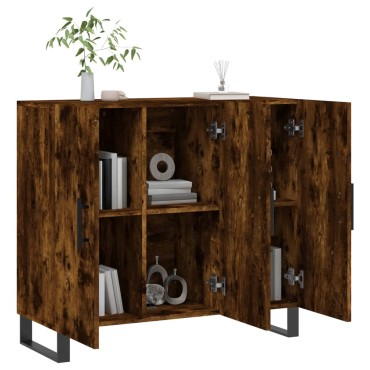 vidaXL Ντουλάπι Καπνιστή Δρυς 90x34x80cm Επεξεργασμένο Ξύλο 1 τεμ.