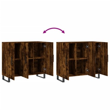 vidaXL Ντουλάπι Καπνιστή Δρυς 90x34x80cm Επεξεργασμένο Ξύλο 1 τεμ.