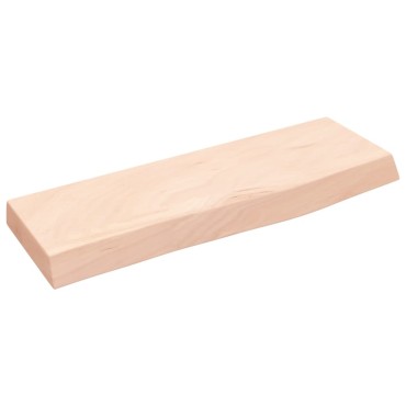 vidaXL Ράφι Τοίχου 60x20x4cm από Ακατέργαστο Μασίφ Ξύλο Δρυός 1 τεμ.