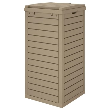 vidaXL Κάδος Απορριμμάτων Εξ. Χώρου Αν. Καφέ 41x41x86 εκ. Πολυπρ/λένιο