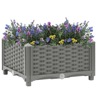 vidaXL Ζαρντινιέρα 40 x 40 x 23 εκ. από Πολυπροπυλένιο
