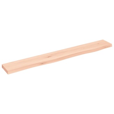 vidaXL Ράφι Τοίχου 80x10x2cm από Ακατέργαστο Μασίφ Ξύλο Δρυός 1 τεμ.